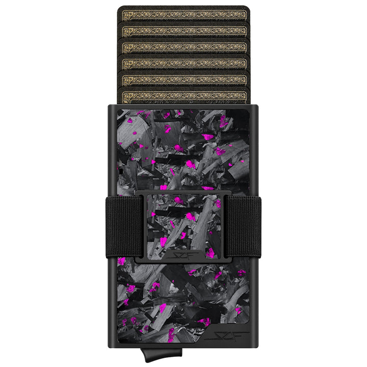 Carbon Fiber Pop Up Wallet | ULTRA Series - Purple Flake Forged Chunk