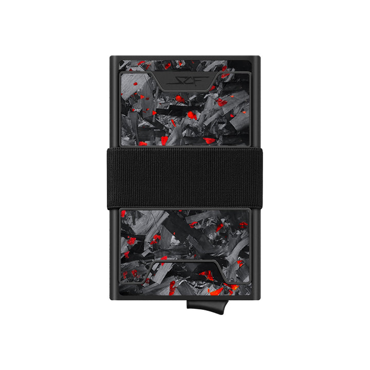 Carbon Fiber Pop Up Wallet | ULTRA Series - Red Flake Forged Chunk