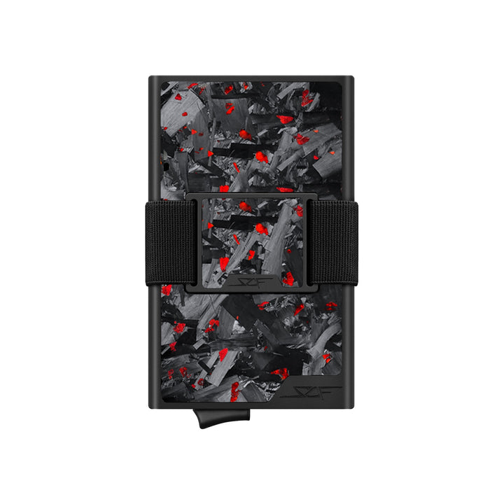 Carbon Fiber Pop Up Wallet | ULTRA Series - Red Flake Forged Chunk