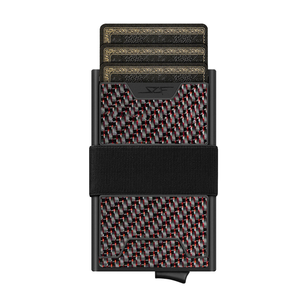 Carbon Fiber Pop Up Wallet | ULTRA Series - Red Lace Carbon