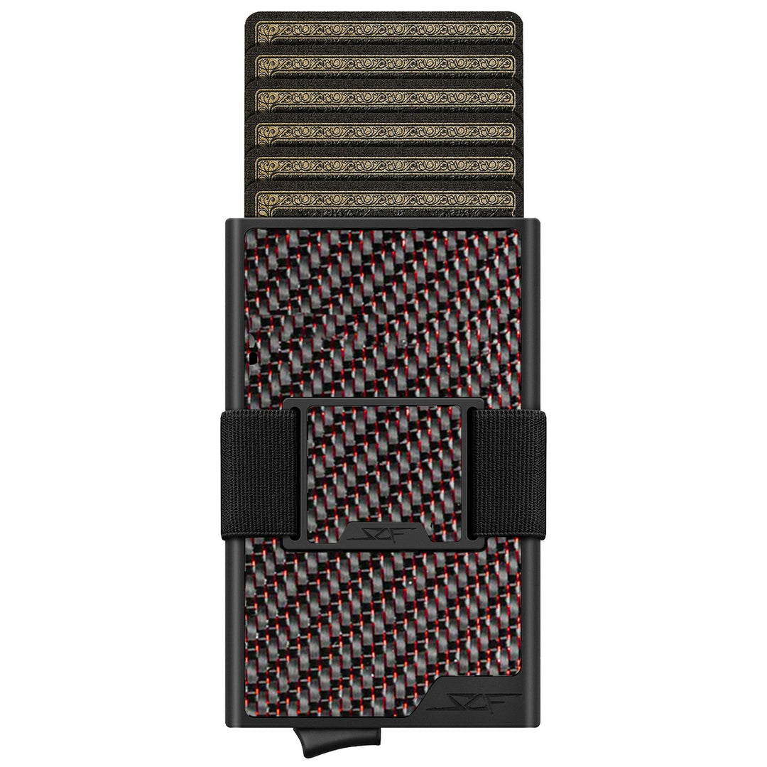 Carbon Fiber Pop Up Wallet | ULTRA Series - Red Lace Carbon