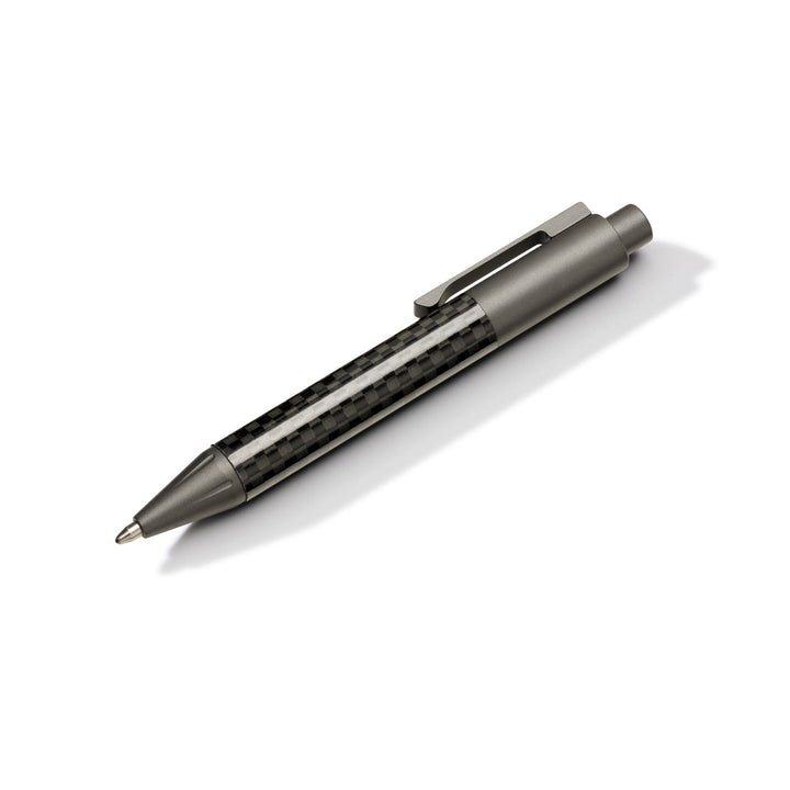 Real Carbon Fiber & Titanium Click Pen