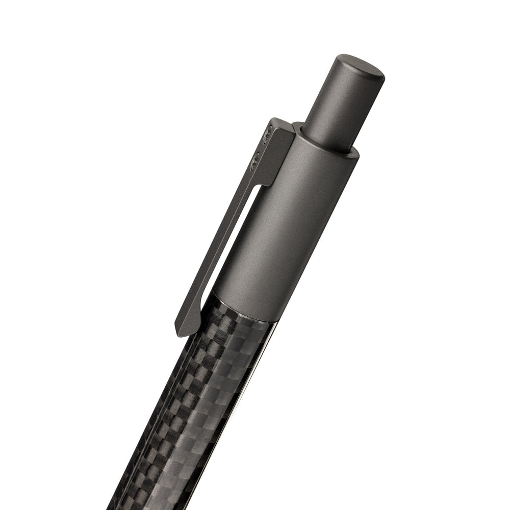 Real Carbon Fiber & Titanium Click Pen