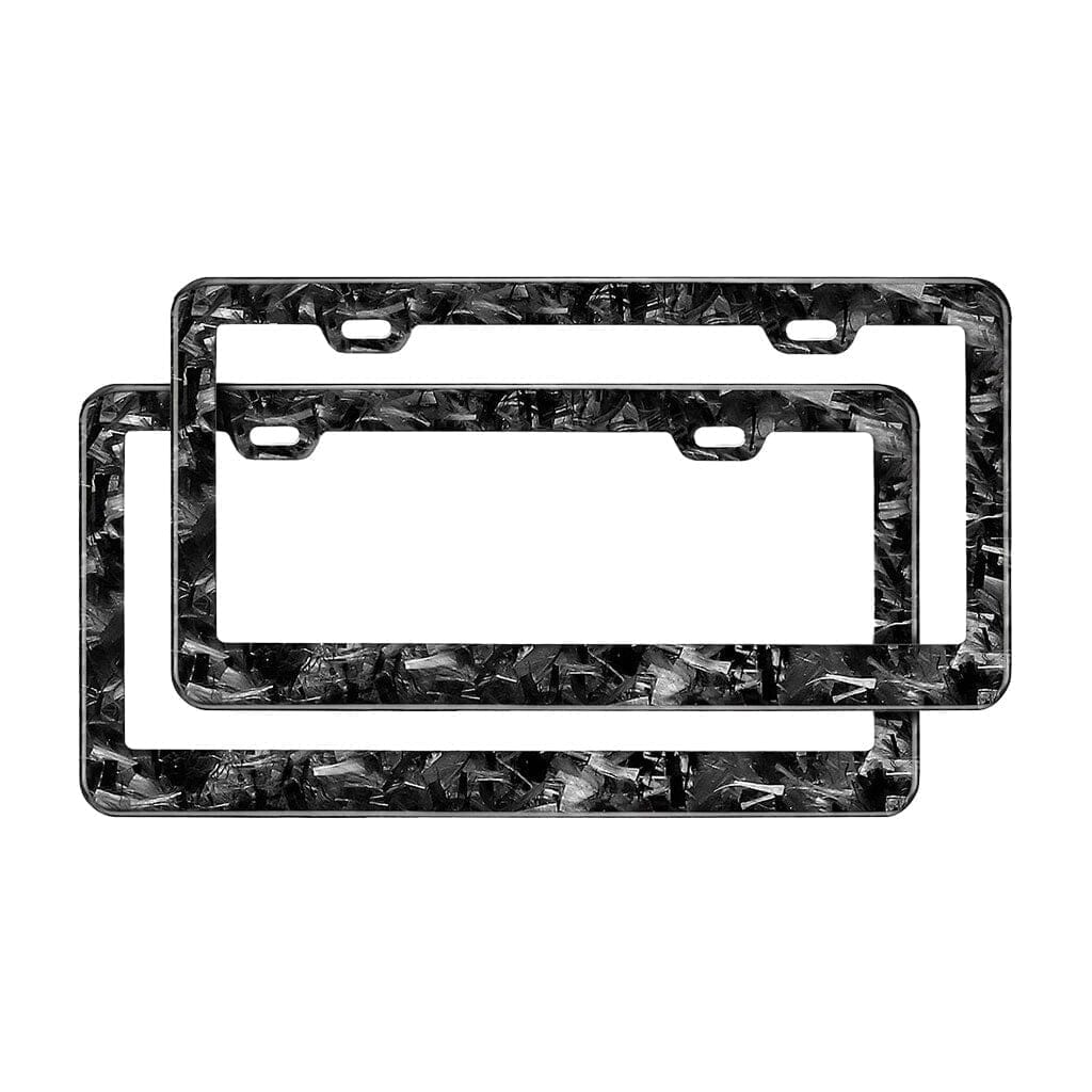 Real Forged Carbon Fiber License Plate Frame (2 Pack)