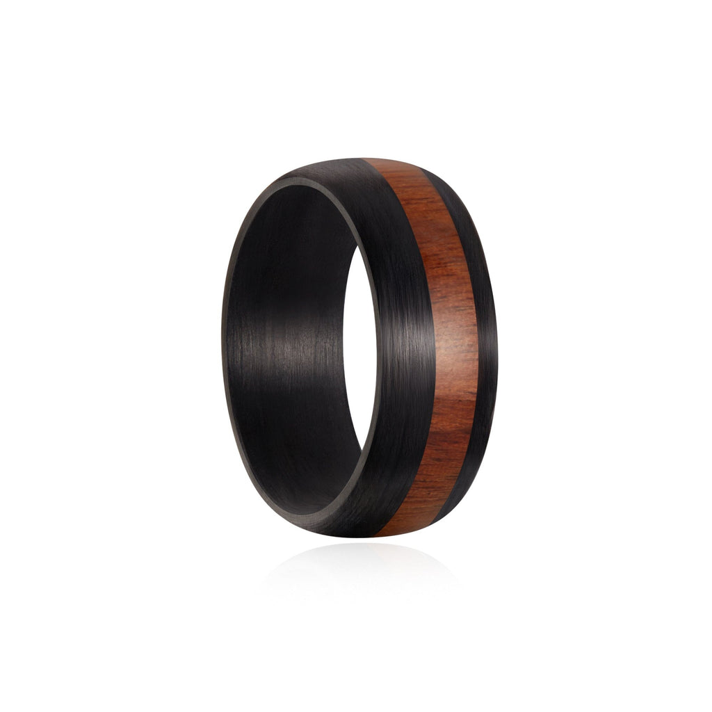 Forged Ring Koa Wood Inlay Slate Series