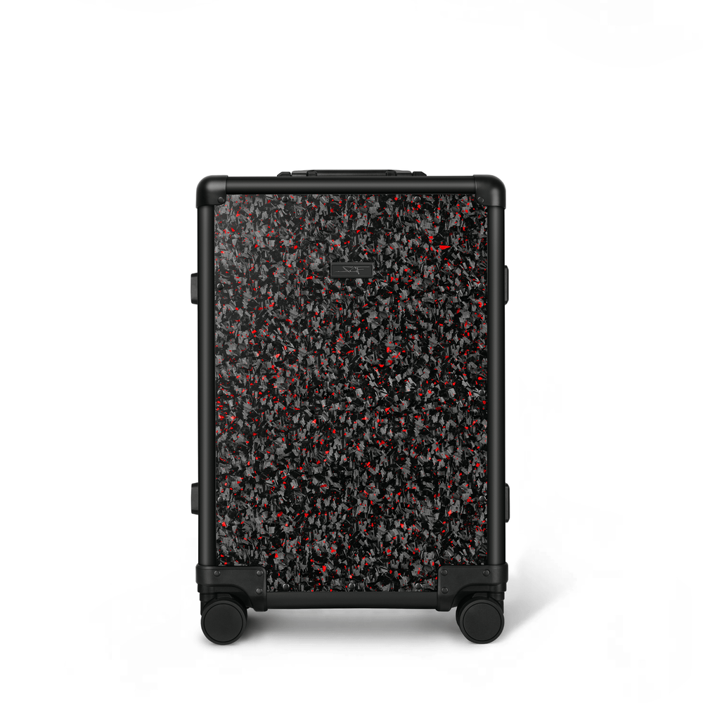 Red Flake Forged Carbon Fiber Carry-On Luggage | Classic Series