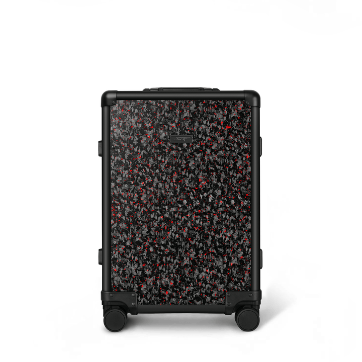 Red Flake Forged Carbon Fiber Carry-On Luggage | Classic Series