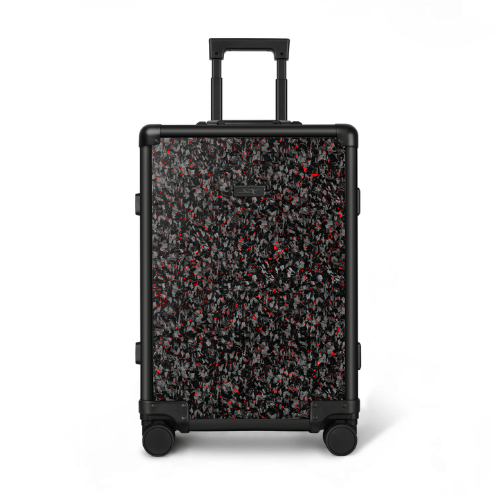 Red Flake Forged Carbon Fiber Carry-On Luggage | Classic Series