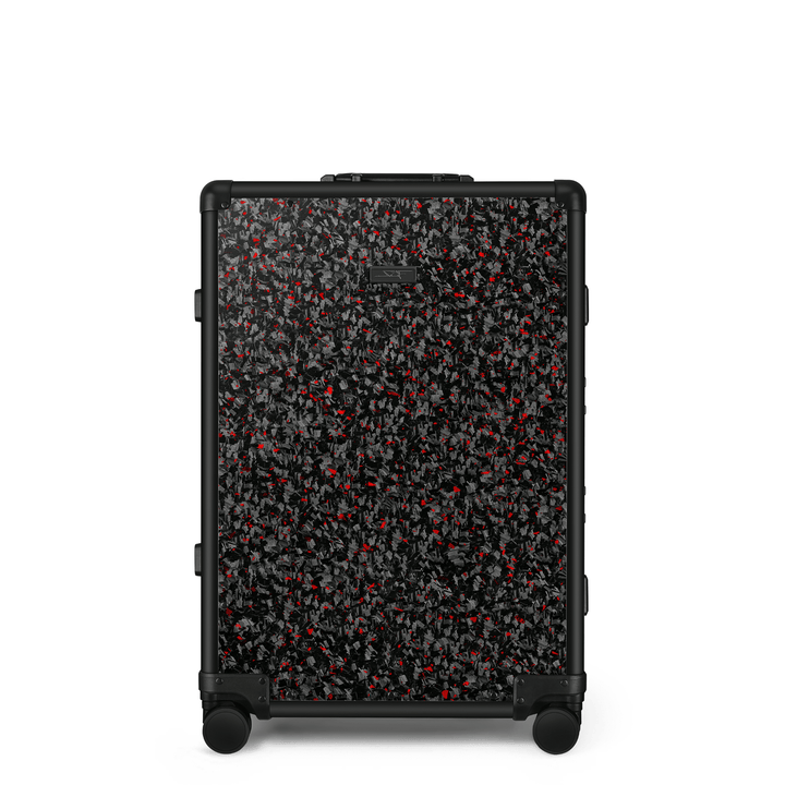 Red Flake Forged Carbon Fiber Check-In Luggage | Classic Series