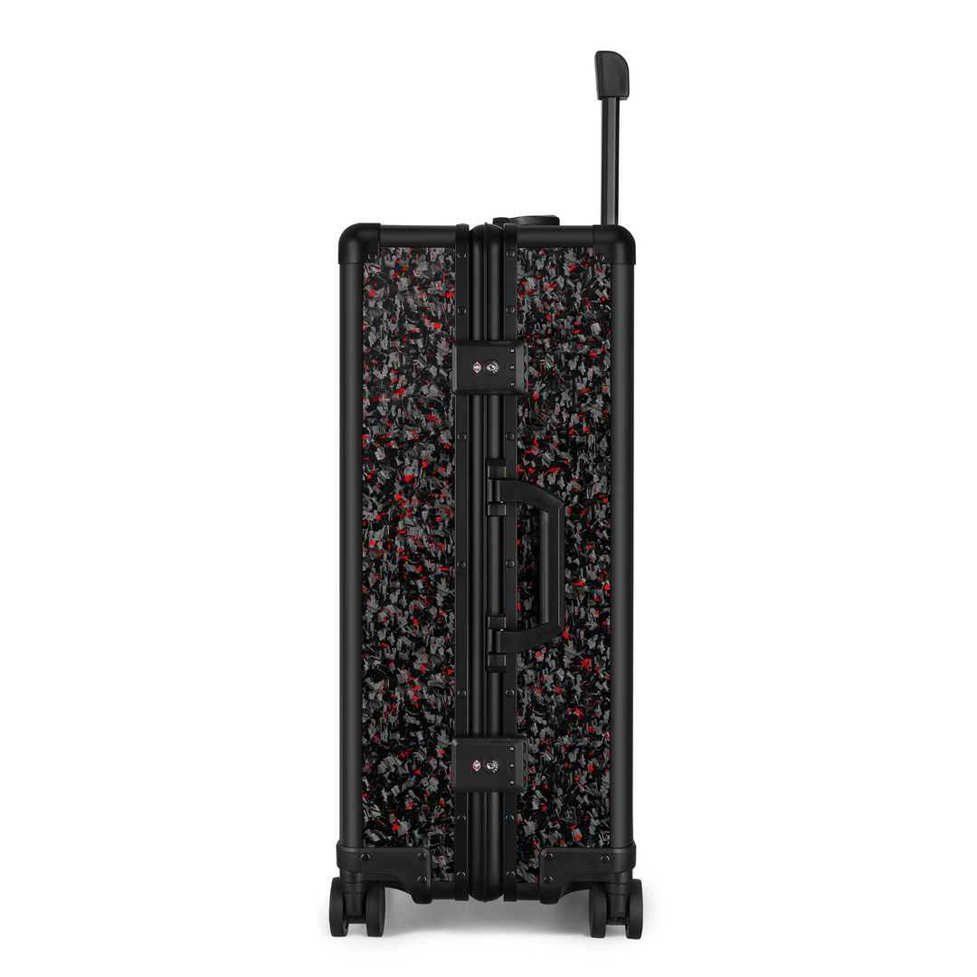 Red Flake Forged Carbon Fiber Check-In Luggage | Classic Series