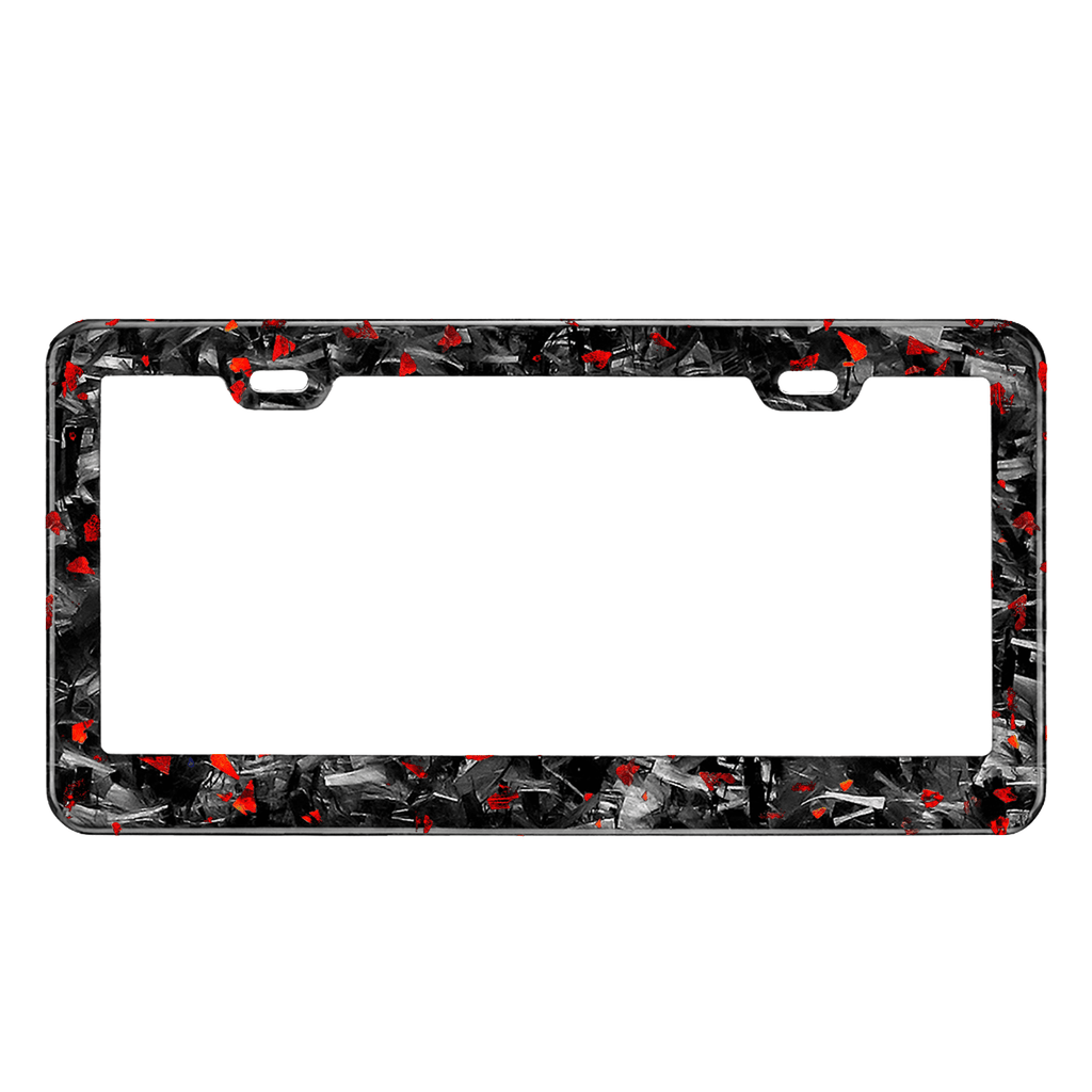 Flake Forged License Plate Frame