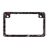 Red Flake Real Forged Carbon Fiber Motorcycle License Plate Frame