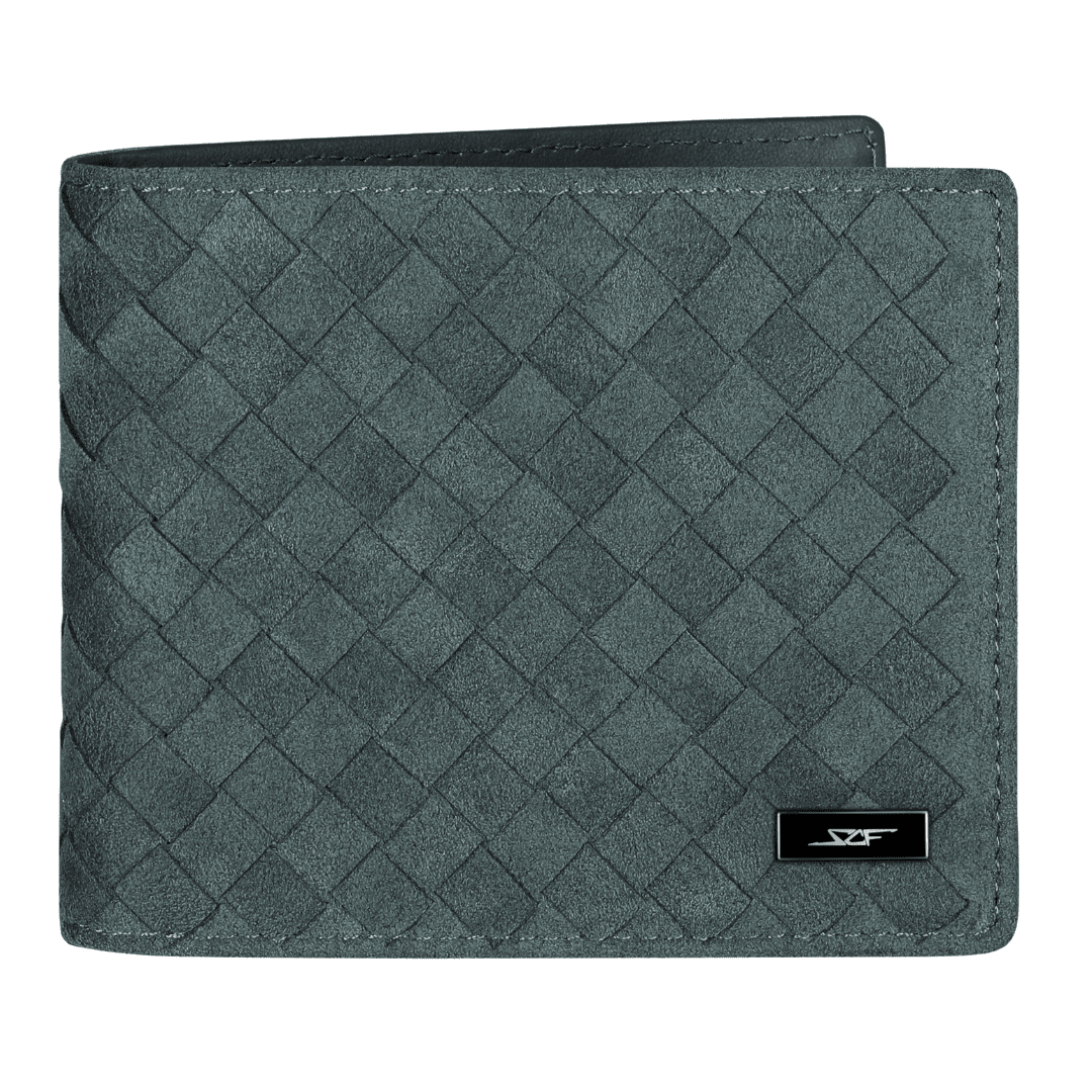Weaved Alcantara Bi-Fold Wallet
