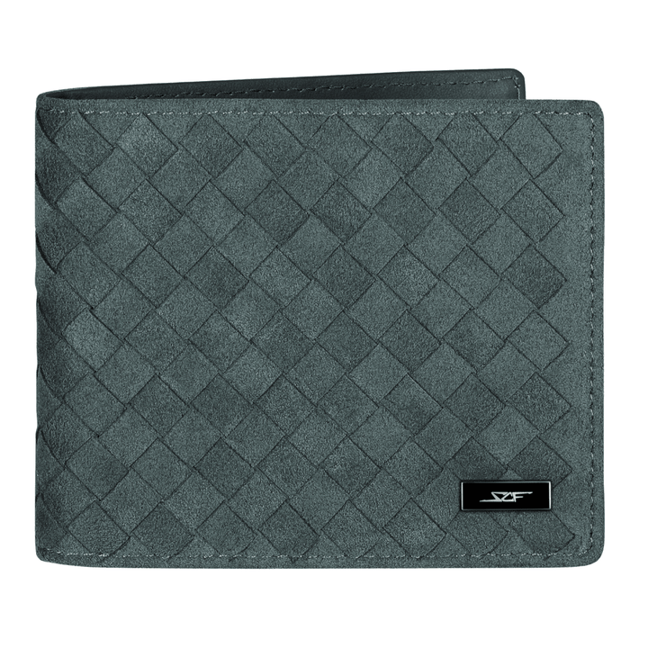 Weaved Alcantara Bi-Fold Wallet