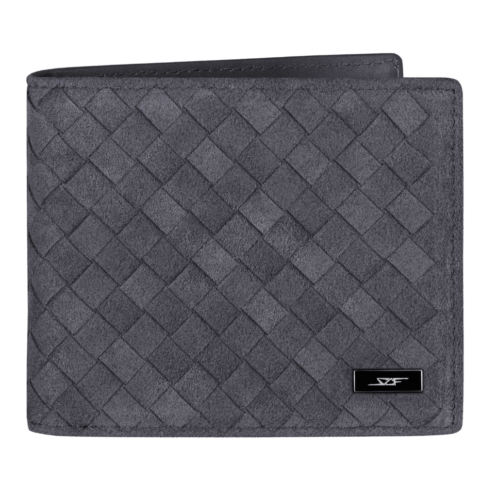 Weaved Alcantara Bi Fold Wallet