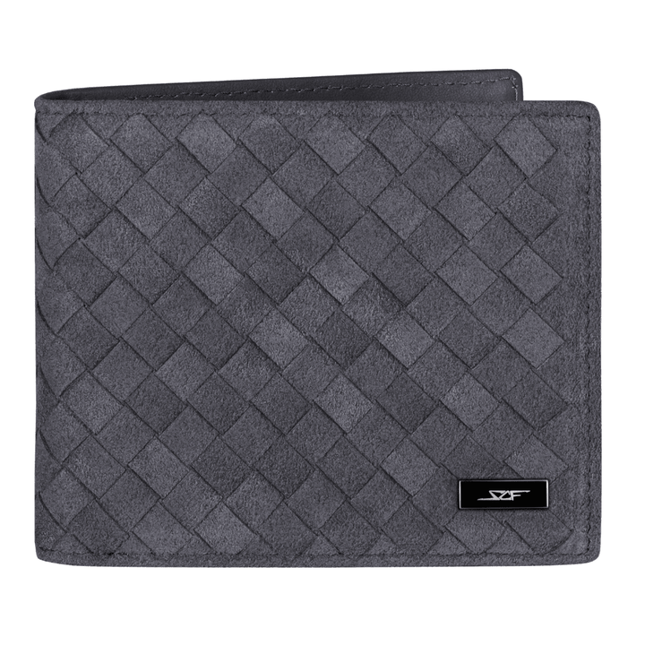 Weaved Alcantara Bi-Fold Wallet