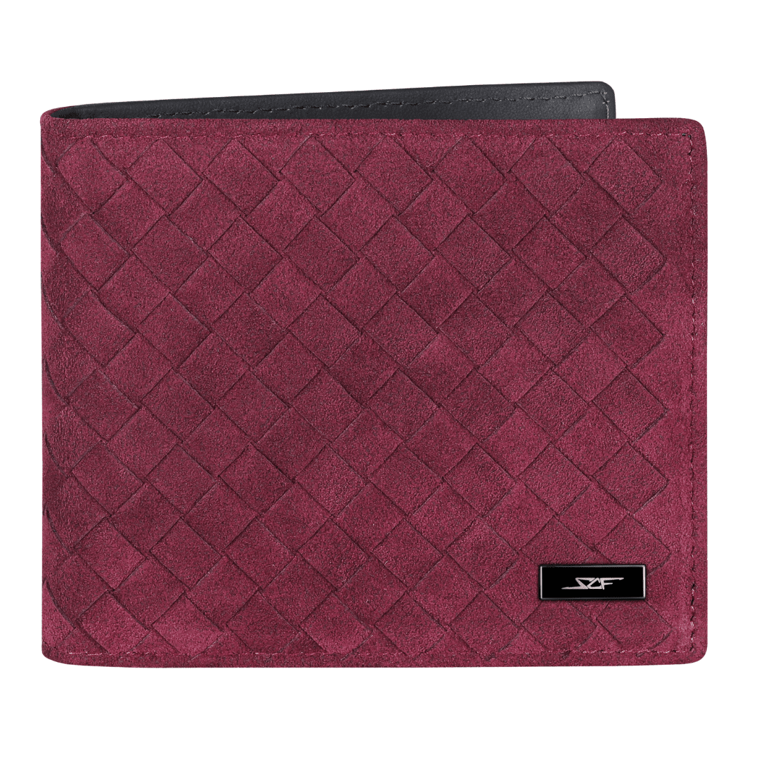 Weaved Alcantara Bi-Fold Wallet