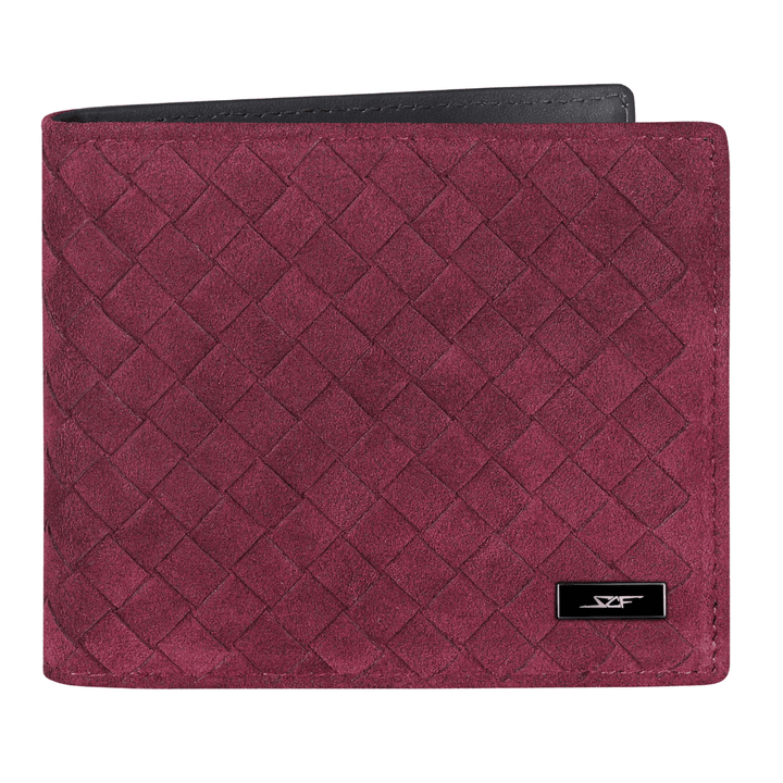 Weaved Alcantara Bi-Fold Wallet