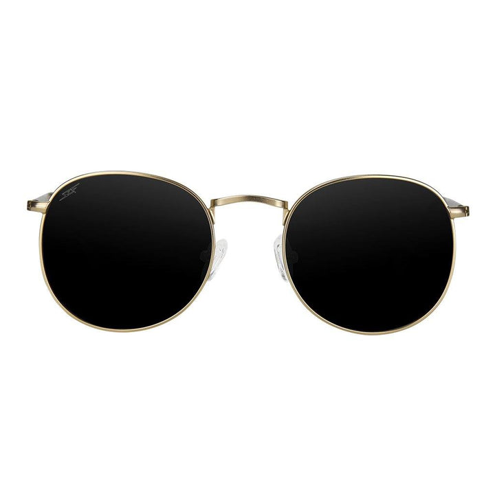 ●CAPTAIN● Real Carbon Fiber Sunglasses (Polarized Lens | Carbon Fiber Temples | Gold)