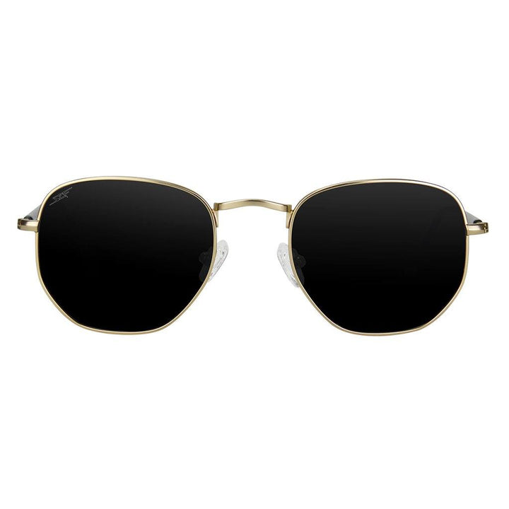 ●GEO● Real Carbon Fiber Sunglasses (Polarized Lens | Carbon Fiber Temples | Gold)