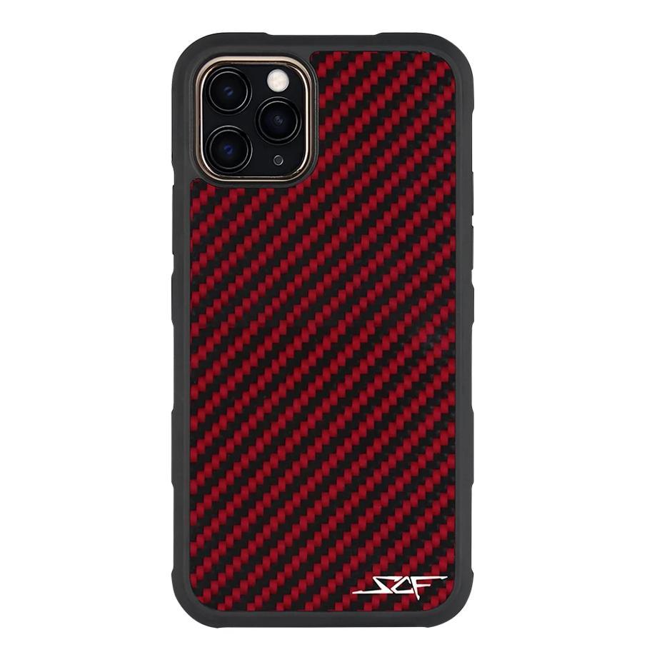 iPhone 11 Pro Red Carbon Fiber Case | ARMOR Series