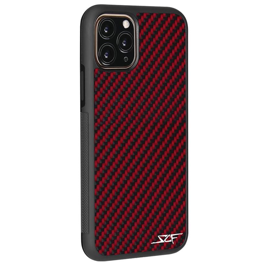 iPhone 11 Pro Red Carbon Fiber Phone Case | CLASSIC Series