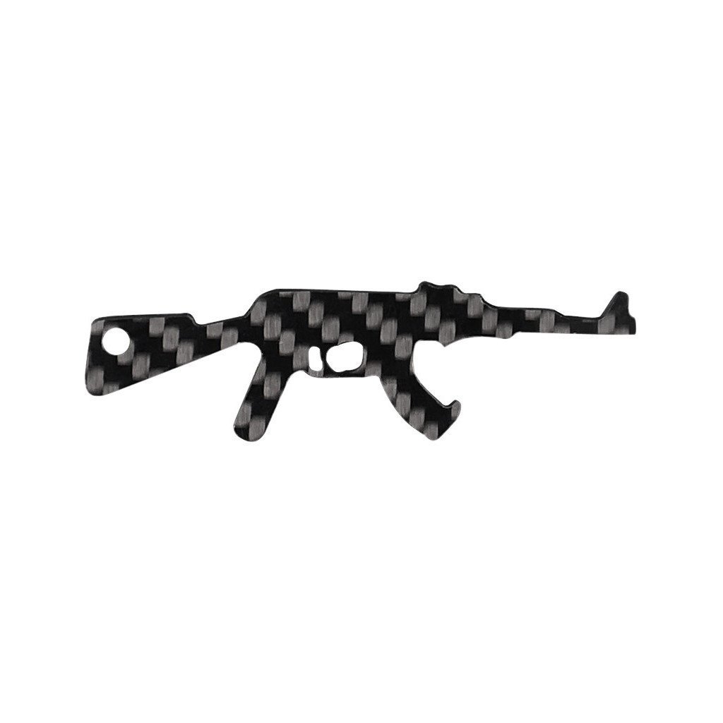 Real Carbon Fiber AK-47 Shaped Keychain & Bottle Opener [Limited Edition]