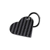 Real Carbon Fiber Heart Shaped Keychain